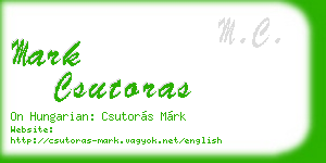 mark csutoras business card